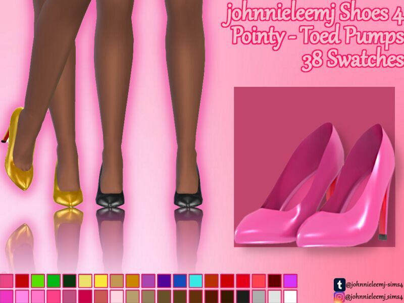 Johnnieleemj Shoes 4 (Pointy-Toed Pumps) By Johnnieleemj Sims 4 CC