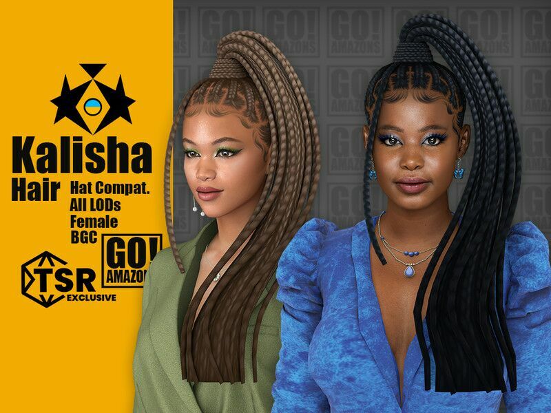 Kalisha Hair Sims 4 CC