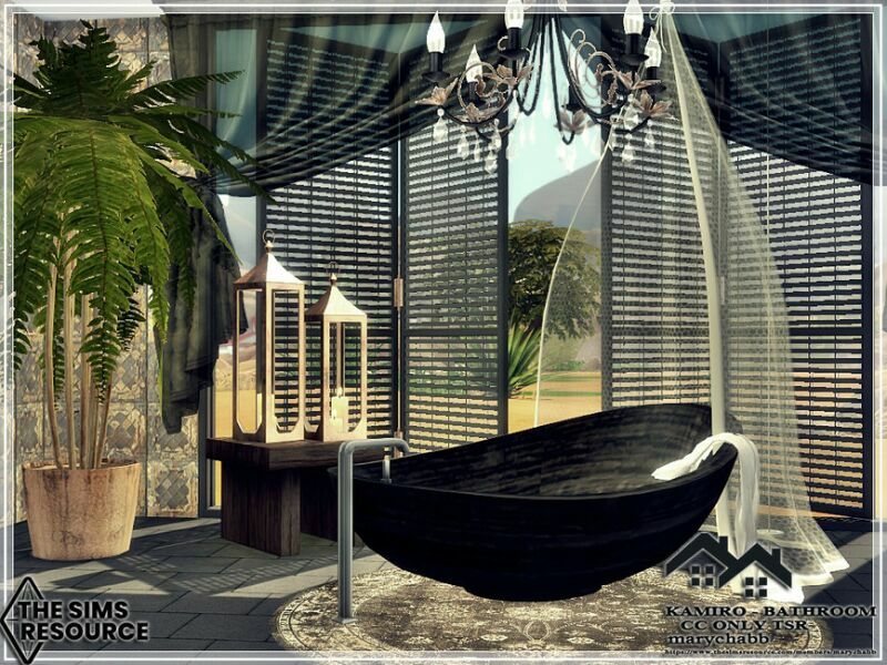 Kamiro – Bathroom – CC Only TSR By Marychabb Sims 4 CC