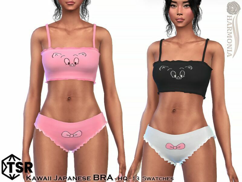 Kawaii Japanese Bralet By Harmonia Sims 4 CC