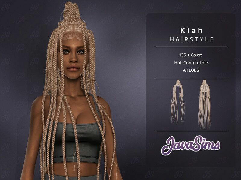 Kiah (Hairstyle) Sims 4 CC