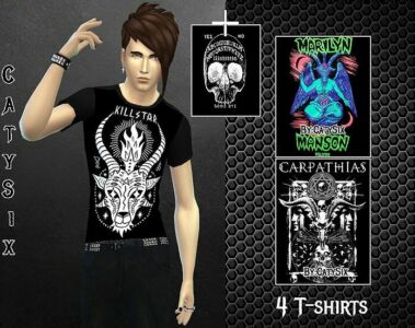 Killstar & Misc T-Shirts By Catysix Sims 4 CC