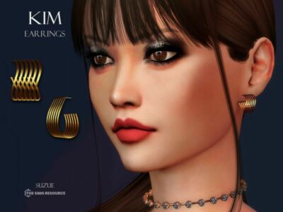 KIM Earrings By Suzue Sims 4 CC