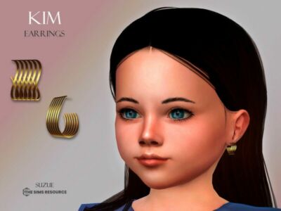 KIM Earrings Toddler By Suzue Sims 4 CC