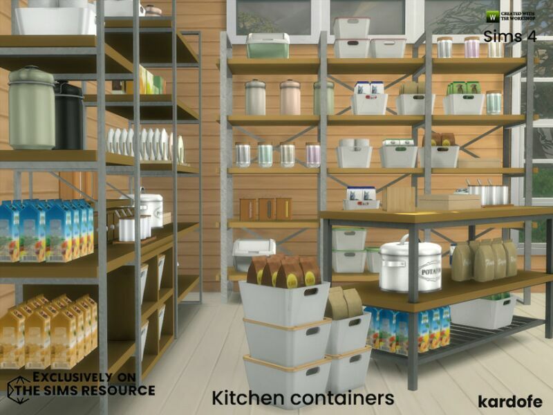 Kitchen Containers By Kardofe Sims 4 CC