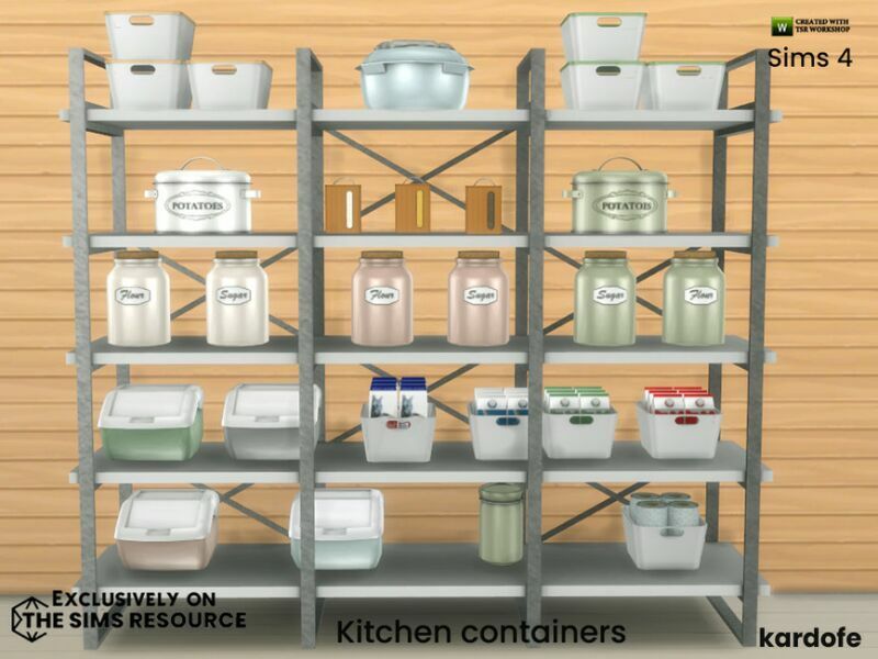 sims 4 cc kitchen containers by kardofe 4