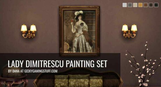 Lady Dimitrescu Painting SET By Geekygamingstuff Sims 4 CC