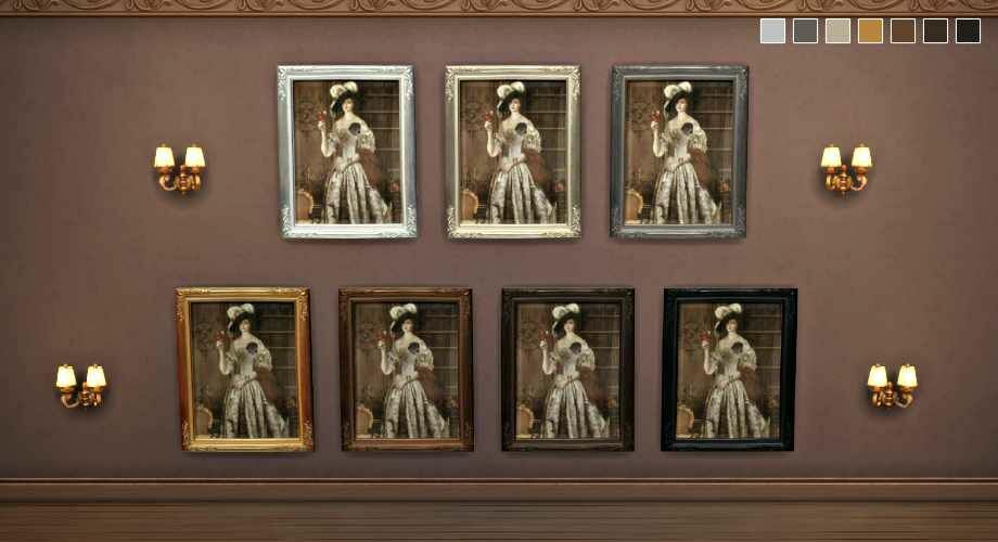 sims 4 cc lady dimitrescu painting set by geekygamingstuff 4