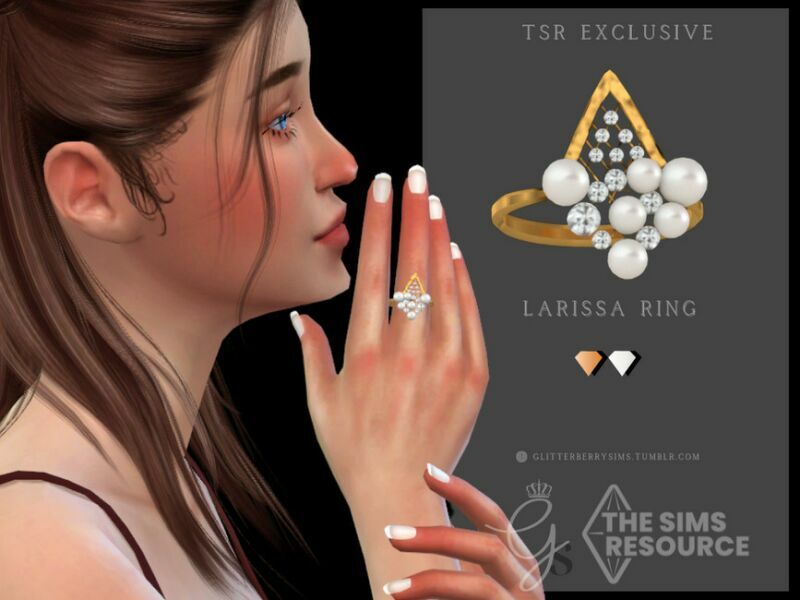 Larissa Ring By Glitterberryfly Sims 4 CC