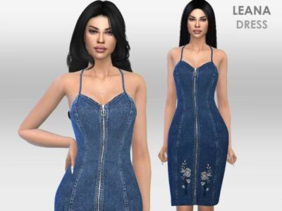 Leana Dress By Puresim Sims 4 CC