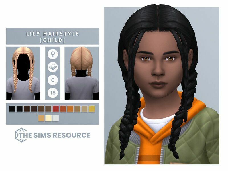 Lily Hairstyle [Child] Sims 4 CC