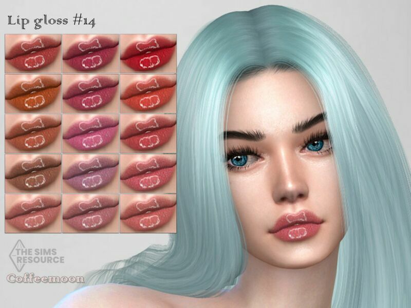 LIP Gloss N14 By Coffeemoon Sims 4 CC