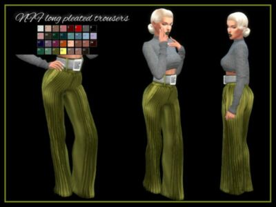 Long Pleated Trousers By Nadiafabulousflow Sims 4 CC