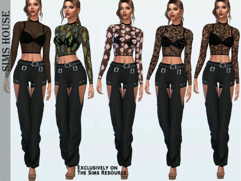 sims 4 cc long sleeve sheer top 2