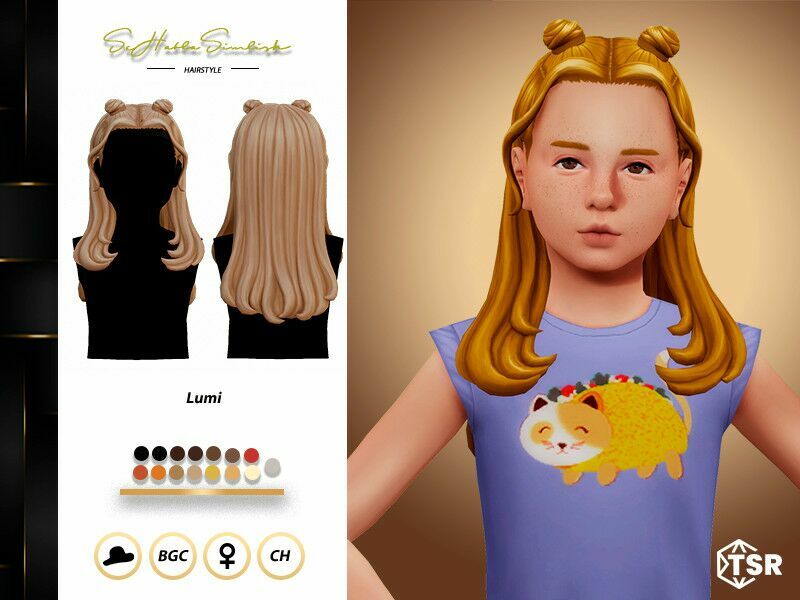 Lumi Hairstyle (Child) By Sehablasimlish Sims 4 CC