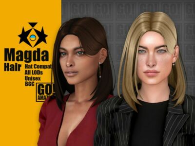 Magda Hair By Goamazons Sims 4 CC