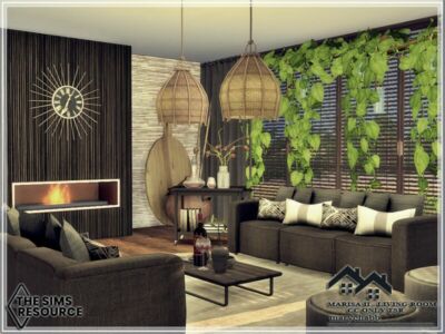 Marisa II – Living Room – CC Only TSR By Marychabb Sims 4 CC