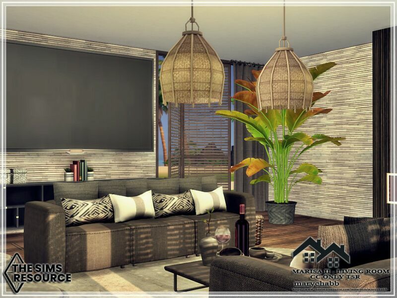 sims 4 cc marisa ii living room cc only tsr by marychabb 4