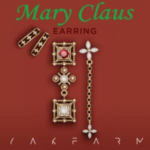 Mary Claus Earrings By Yakfarm Sims 4 CC