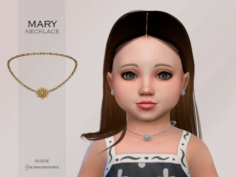 Mary Necklace Toddler By Suzue Sims 4 CC