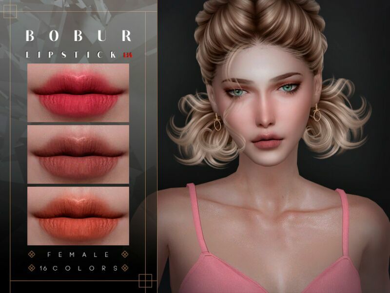 sims 4 cc matte lipstick 134 by bobur3 2