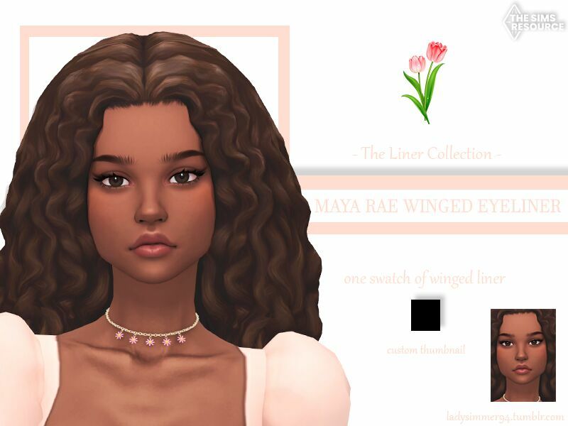 Maya RAE Winged Eyeliner By Ladysimmer94 Sims 4 CC