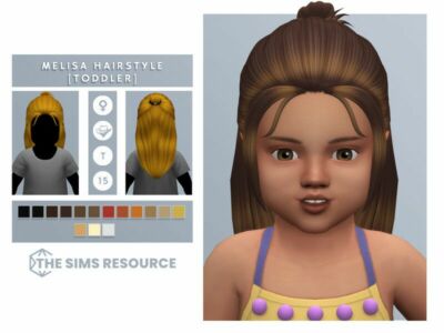 Melisa Hairstyle [Toddler] By Oranostr Sims 4 CC