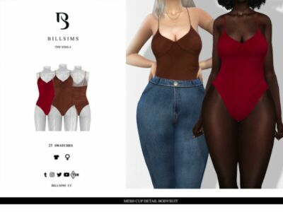 Mesh CUP Detail Bodysuit Sims 4 CC