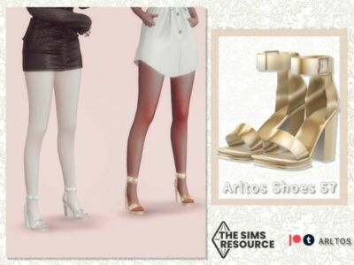 Metal Open TOE Shoes / 57 By Arltos Sims 4 CC