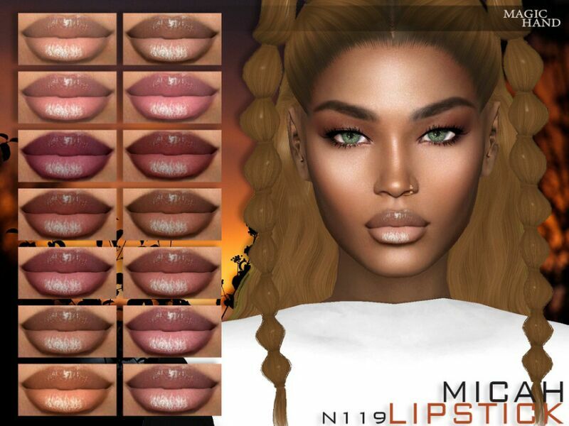 Micah Lipstick N119 By Magichand Sims 4 CC