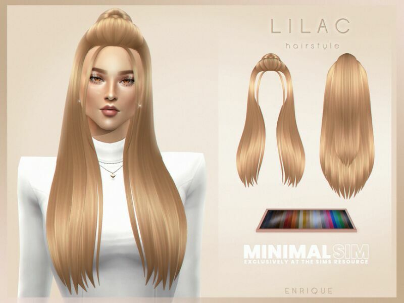 Minimalsim – Lilac Hairstyle By Enriques4 Sims 4 CC