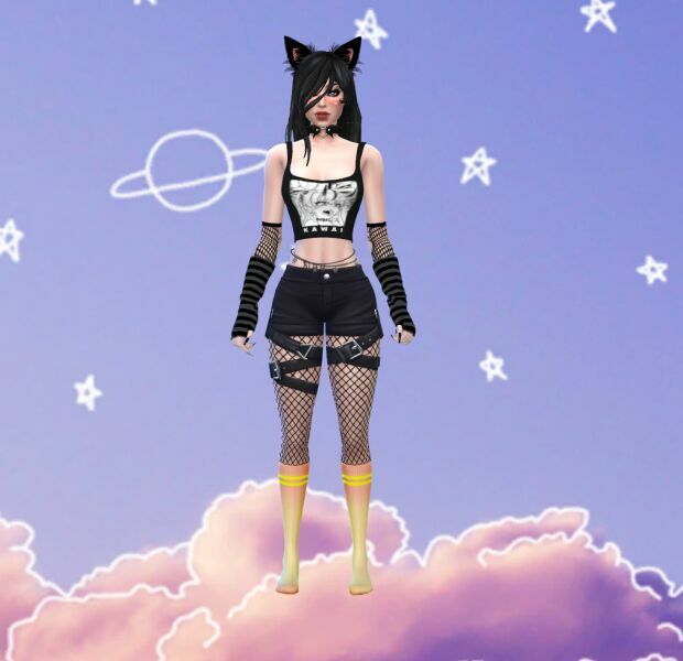 Moon3Sims Goth/Kawaii Socks Sims 4 CC