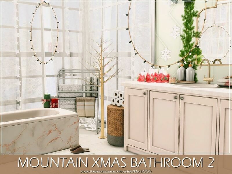 sims 4 cc mountain xmas bathroom 2 by mychqqq 2