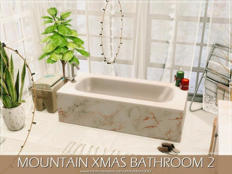 sims 4 cc mountain xmas bathroom 2 by mychqqq 3