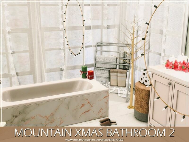 sims 4 cc mountain xmas bathroom 2 by mychqqq 4