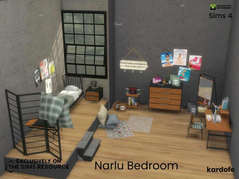 sims 4 cc narlu bedroom by kardofe 2