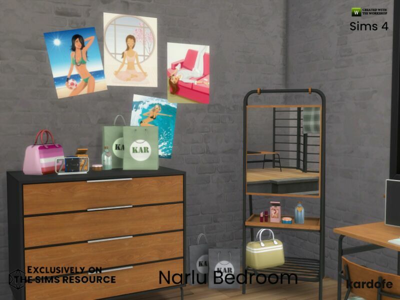 sims 4 cc narlu bedroom by kardofe 3