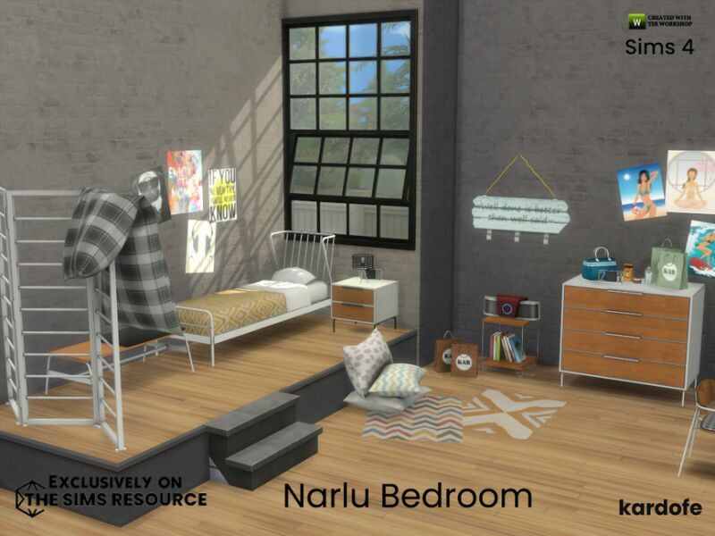 sims 4 cc narlu bedroom by kardofe 4