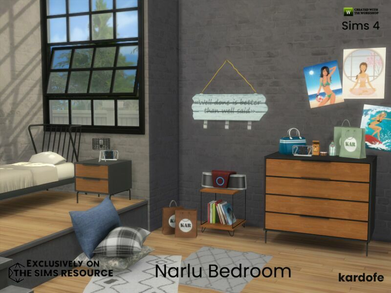 sims 4 cc narlu bedroom by kardofe 6