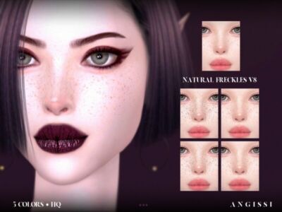 Natural Freckles V8 By Angissi Sims 4 CC