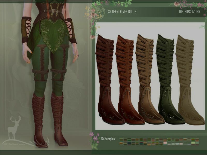 Neem Elven Boots By Dansimsfantasy Sims 4 CC