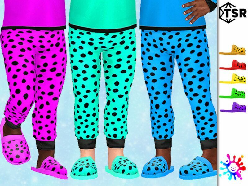 Neon Cheetah Slippers By Pelineldis Sims 4 CC