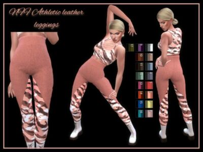 NFF Athletic Leather Leggings By Nadiafabulousflow Sims 4 CC