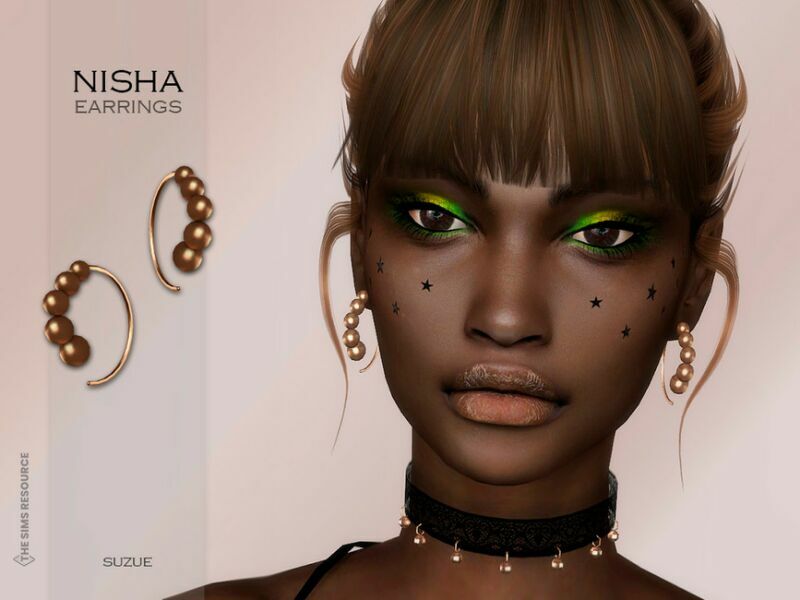 Nisha Earrings By Suzue Sims 4 CC