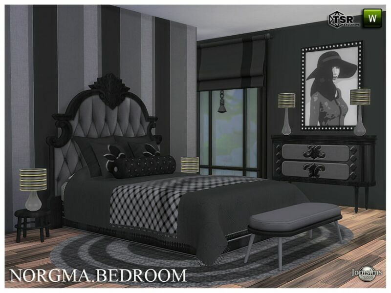 sims 4 cc norgma bedroom by jomsims 2