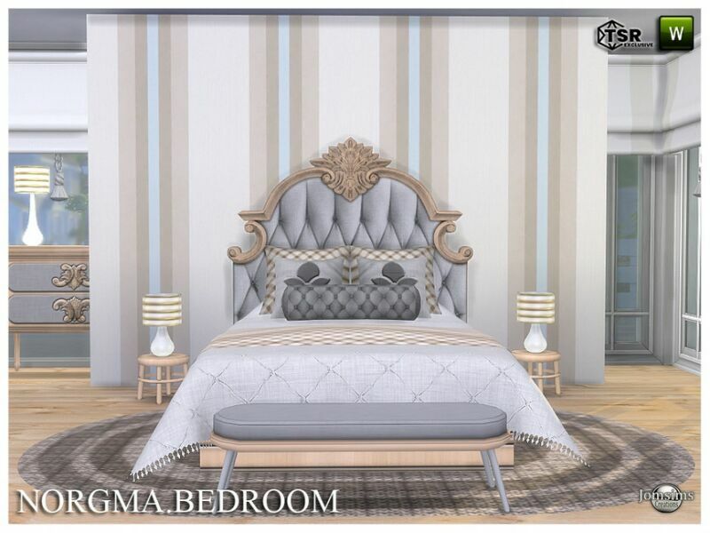 sims 4 cc norgma bedroom by jomsims 5