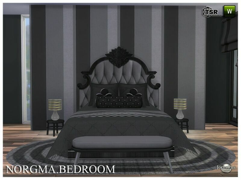 sims 4 cc norgma bedroom by jomsims 6