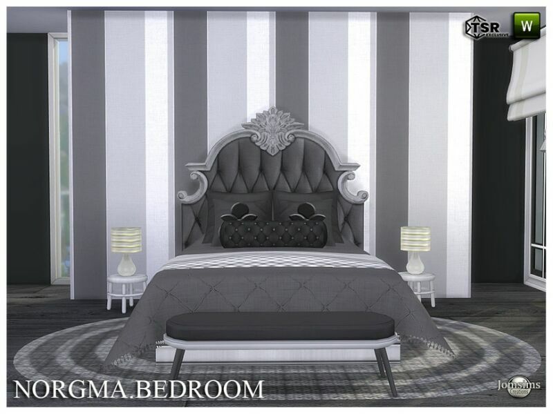 sims 4 cc norgma bedroom by jomsims 7