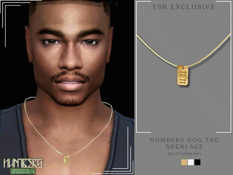 Numbers DOG TAG Sims 4 CC