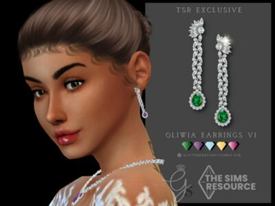 Oliwia Earrings By Glitterberryfly Sims 4 CC